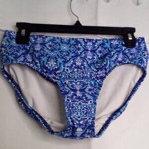 Lands' End Swim Bottom Women 6 Bikini Pattern Blue